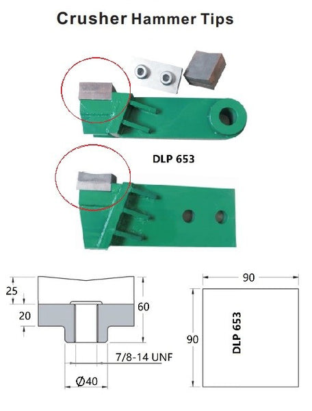 Machinery Crusher Hammer Tips (for Sugar Industry)