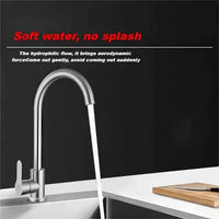 Kitchen Stainless Steel Kitchen Hot And Cold Style Faucet, 360° Rotating Sink Faucet