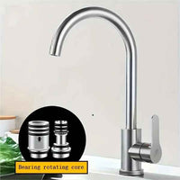 Kitchen Stainless Steel Kitchen Hot And Cold Style Faucet, 360° Rotating Sink Faucet