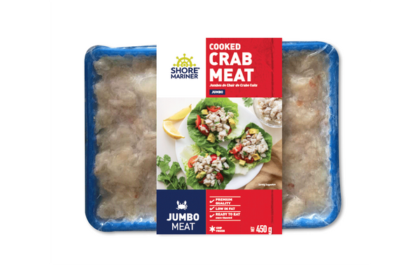 Cooked Crab Meat Pasteurised Jumbo 20x450g Carton